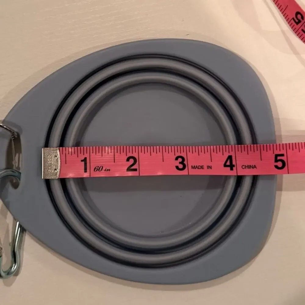 Fav Child Gray Blue Collapsible Travel Pet Bowl NEW